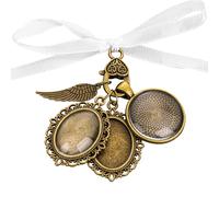 Telooco Wedding Bouquet Charms Bouquet Charm Wedding Bouquets Photo Charm Memory Lacy Oval Photo Memorial Bouquets Charms for Bridal Engagement