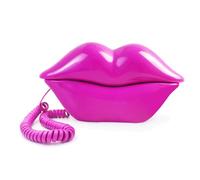 TelPal Corded Lips Telephones Land Line Rose Pink Home Telephones Sexy Mouth Shape Wired Phone for Home,Office,Shops & Art Decor Cute Real Working Cartoon Telephone for Play Novelty Gift for Girls