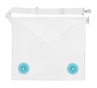 TELSA UK Masonic Regalia Fellowcraft Apron, Premium Lambskin Leather, 2nd Degree Mason, 16x14 Inches, Adjustable 32-46 Inch Belt, Concealed Pocket