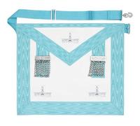 TELSA UK Worshipful Master/Past Master Apron - Premium Lambskin Leather - Masons Craft Masonic regalia