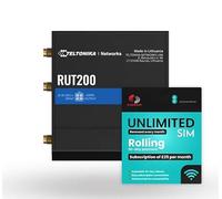 Teltonika RUT200 4G LTE Mobile Router + EE Rolling 30-Day Plan - £25/Month, QR-Code Activation