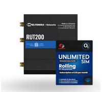 Teltonika RUT200 4G LTE Mobile Router + O2 Rolling 30-Day Plan - £25/Month, QR-Code Activation