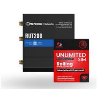 Teltonika RUT200 4G LTE Mobile Router + Vodafone Rolling 30-Day Plan - £25/Month, QR-Code Activation