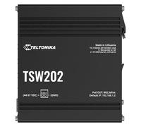 Teltonika TSW202 Managed PoE+ switch, 8 x Gigabit Ethernet, 2 x SFP, Profinet certified, integrated DIN rail bracket, durable design