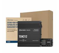 Teltonika TSW212 Industrial Managed Ethernet Switch - 8 Port Gigabit Switch with 2 SFP Ports - L2 with L3 Features Network Switch - Support PROFINET & Other Protocol - Custom OS, RMS Compatible