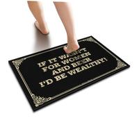 TELVORAN Front Door Welcome Mat If It Wasn't For Women & Beer, I'd Be Wealthy! Floor Mat Decorations For The Kitchen Entry Floor Mats