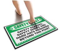 TELVORAN Front Entrance Decor Safety First Every Injury No Matter How Slight Should Be Reported Doormat Front Door Rugs Indoor Door Mats Indoor Entrance(65X90CM)