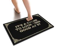 TELVORAN Plain Welcome Mat It's A Crime To Look This Good At 57 Doormat Back Yard Decorations Rustic Kitchen Rugs