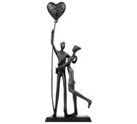Telycummy Couple Sculptures Cast Iron Gift for Anniversaries Wedding Small Modern Abstract Figurine Decorative Metal Statues Romantic Passionate Love Ornament for Couples Valentines