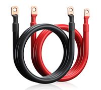 Temank Parallel Battery Cable 4 AWG 10 Feet, Red and Black, Copper, Suitable for Solar, RV, Marine, Car, Boat and Trucks