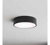 TEMAR LIGHTING Cleo 300 ceiling lamp, black, sensor, IP54, Ø 30 cm, metal