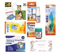 Temas Nuage Hay fever Relief Kit 6 Pack Variety - Relief Wipes, Hay Fever Guide, Allergy Relief, Face Mist, Barrier Cream & Cooling Eye Mask - Hay fever Survival Kit & Travel Set