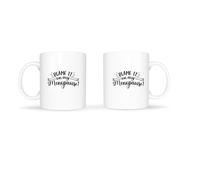 Temas Store Funny Menopause Mug - 11oz Ceramic Coffee Cup with Humorous Sayings | Hot Flush, Mood Swings & Menopause Gift for Women, Friends & Coworkers (Blame it on My Menopause - Black)