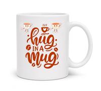 Temas Store Hug in a Mug 11oz, Ceramic Coffee Mug, Cosy Tea Cup, Comfort Mug for Coffee, Tea and Hot Chocolate at Home Coffee Lovers Mug Hot Beverage Cup for Tea and Coffee