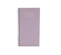 Temas Store Wirebound Things To Do Today Book 150 x 280mm | Things To Do Today Note Pad - Includes Space For Notes & Priority Of The Day (Purple)