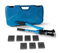TEMCo Cable Crimping Tool - Hydraulic Hand Crimper for Stainless Steel Cable Railing Fittings - 11 US Tons - 1/16" to 1/4" Cable Fitting Compatibility