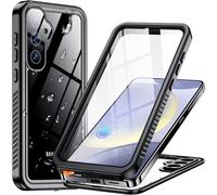 Temdan Designed for Samsung Galaxy S24 Case,Waterproof Built-in Lens & Screen Protector [Full Body Shockproof][Military Drop Proof][IP68 Underwater] Phone Case for Galaxy S24 5G-Black (2024)
