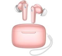 Temdan Wireless Ear Buds Bluetooth 5.3 60H Using Time Headphones Deep Bass Clear Call Earbuds with Built-in Mic Touch Control Lightweight Headsets for Studying Working Gaming, Pink