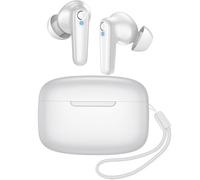 Temdan Wireless Ear Buds Bluetooth 5.3 60H Using Time Headphones Deep Bass Clear Call Earbuds with Built-in Mic Touch Control Lightweight Headsets for Studying Working Gaming, White