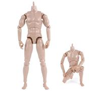 Temeemeg 1/6 Scale Action Figure, Blank Doll Body with High Articulation for Custom Action Figures, Realistic Muscle Definition, Skin Tone ABS Material.