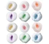 Temeemeg 12Pcs Crunchy Stress Ball Shapeable Squish Toys 6 Colors Plastic Squeeze Fidget Toys for Gril Boys Kids Adults 1.57 inch.