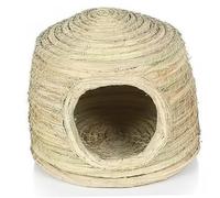 Temeemeg 1PC Bird Nest for Cage - Natural Straw Bird House, Warm & Breathable Birds Bed for Parakeets, Finches, and Small Birds (Khaki, 9.4x5.9 Inch).