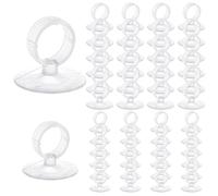 Temeemeg 50Pcs Air Plant Holder Small Suction Cup Plant Holder for Organizing Aquarium Air Hose Water Pump Pipe Thermometer on Glass Fish Tank Window Bathroom (16mm & 22mm)
