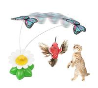 Temeemeg Automatic Butterfly Cat Toys Interactive Cat Toy with 1 Bird Replacements Random Moving Ambush for Indoor Pet.