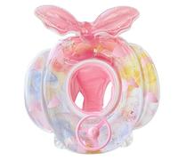 Temeemeg Baby Swimming Float Baby Pool Float With Steering Wheel Anti tip Pocket Seat for Infants Toddlers 1-4 Years
