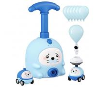 Temeemeg Balloon Car Blue Leopard Balloon Powered Car Launcher Set Aerodynamic Toy For Kids 3-6 Includes 2 Cars 6 Balloons Flying Kit Perfect Birthday