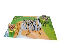 Temeemeg Castle Toy 200PCS Medieval Plastic Soldiers with Castles & Battle Map Knight Action Figures ideal for Castle Toy Scenes
