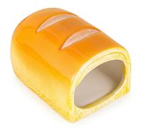 Temeemeg Ceramic Hamster Hideout, Cute Hamster House with Natural Cooling Ceramic, All-Season Small Animal Shelter for Hamsters Gerbils, Toast.