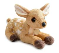 Temeemeg Deer Stuffed Animal, Lying Down Fawn Plush Toy - Super Soft Stuffed Deer for Cuddling, Cute Home Decor & Christmas (Khaki)