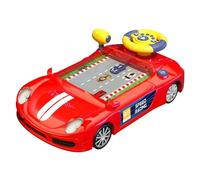 Temeemeg Driving Simulator Toy, Electric Steering Wheel Toy with Sound & Light, Educational Learning Driving for Boys Girls, No Battery, Red