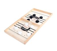 Temeemeg Fast Sling Puck Game with 5 Each of Black and White Chess Pieces Wooden Parent-Child Interactive Chess Board Toy Table Game for Adults Kids Home Camping ..