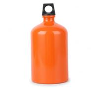 Temeemeg Fuel Bottle, Aluminum Alloy Fuel Container with Leak-Proof Cap, Portable Orange Can for Camping, Hiking, Outdoor Adventures, 1000ml.