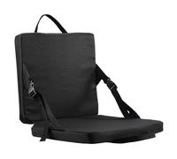 Temeemeg Kayak Seats With Back Support, Inflatable Kayak Seat - Foldable Portable Boat Seat With Carry Strap, Detachable Washable Cover For Deck, Stadium (Black)