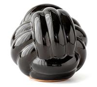 Temeemeg Knot Decor Ceramic Modern Coffee Table Decorations Chain Link Decor Abstract Art ideal for Living Room Bookshelf or Entryway Black