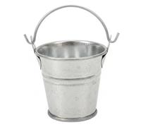 Temeemeg Mini Buckets 1:12 Scale Miniature Bucket Realistic Iron Tin Bucket with Movable Handle for Dollhouse Accessories, Scene Decor, and DIY Crafts