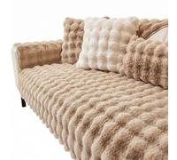 Temeemeg Plush Sofa Cover Warm Non-slip Couch Cover - Soft Plush Easy To Clean Rv Dinette Seat Covers | Camel 27.56 X 47.24 Inch
