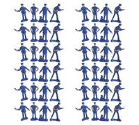 Temeemeg Police Action Figures 50 Pack Police Action Figures Toy Policeman - 4 Realistic Duty Poses Tiny People Figurines For Sand Table Dollhouse And Miniature Scenes