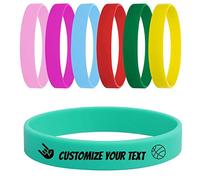 TEMEITE Custom Wristbands Motivational Bracelets For Men Plastic Bracelet Rubber Bracelets With Sayings Customize Sweatbands Purple Sweat Bands Wristbands Customized