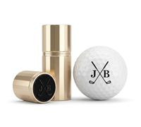 TEMEITE Personalised Golf Ball Stamp - Custom Self-Inking Marker Tool, 100% Waterproof & Quick-Dry Ink, Unique Golf Accessories & Gifts for Men, Dad, Golfers (Aluminium Alloy)
