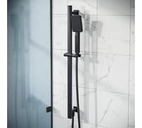 Temel Rectangular Slider Rail & Handset Kit Black Matte