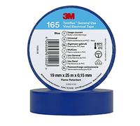 Temflex 3M Vinyl Electrical Tape 165, Blue, 19 mm x 25 m, 10 Roll Pack