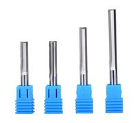 Temhyu 10Pcs 3.175/4/5/6/8mm Shank Two Flutes Straight Slot Milling Cutter CNC Two Dimension Router Bit Woodworking End Mill(4.0x12x45L)