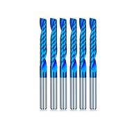 Temhyu 10pcs 3.175 Shank Single Flute CNC Router Bit Tungsten Carbide Spiral End Mills Milling Cutter 1/1.5/2/2.5/3.175mm(3.175x3.175x25mm)