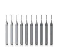 Temhyu 10pcs 3.175mm Shank PCB Milling Cutter Set Carbide CNC Router Bit Tools PCB Machine Engraving Bit CNC End Mills 0.5-3.175mm(10pcs 2.4mm)