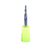 Temhyu 3.175mm 4mm 6mm 8mm Shank Tungsten End Mill Ball Nose Tapered End Mills Router Bits CNC Taper Wood Metal Milling Cutter(4.0xR0.25x20.5x50L)