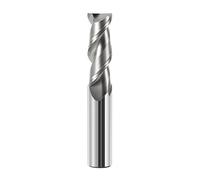 Temhyu 6mm 8mm 10mm Shank 2 Flute End Mill For Aluminum CNC Carbide End Mills Tungsten Machine Cutter Tools Metal Steel Key Face Square Router Bit(HRC55,5.0X13X6DX50L)